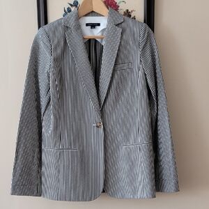Tommy Hilfiger Seersucker Grey & White Blazer